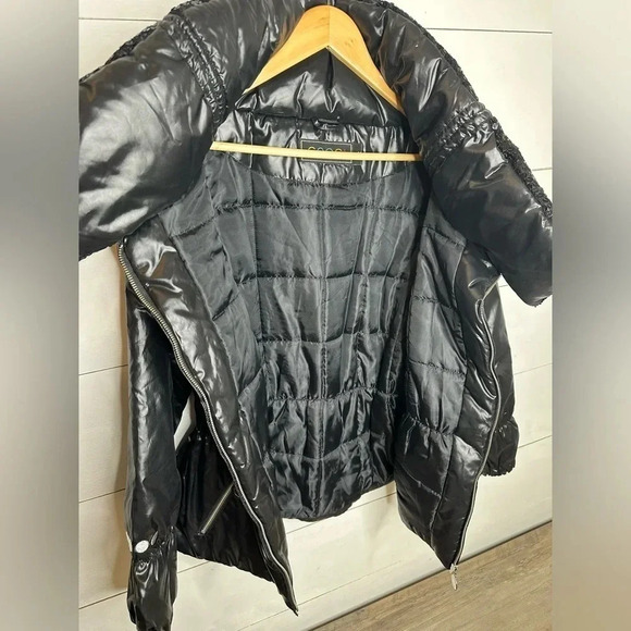 COOGI Black Sequins Winter Jacket Coat - Size Medium - Picture 3 of 13